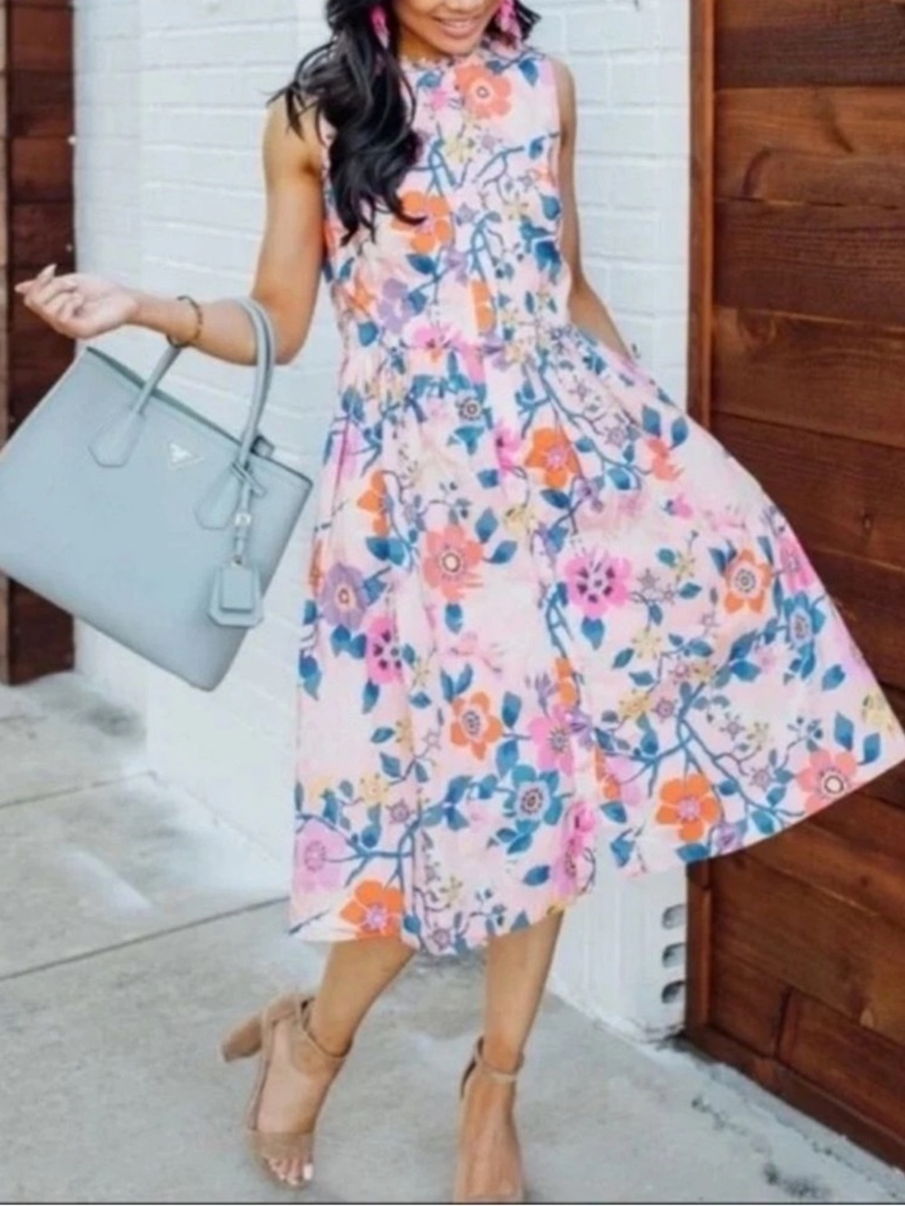 J. Crew Liberty London Pavilion Dress Pink Floral Size 8 NWTS - Picture 6 of 6